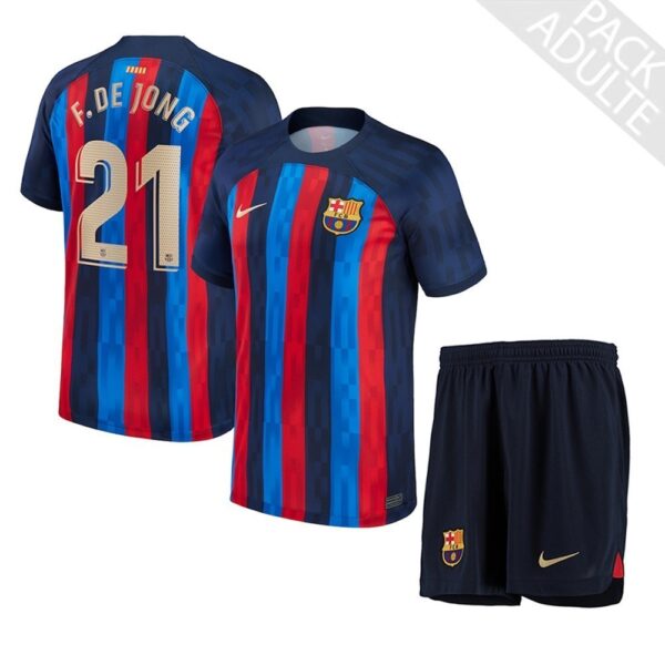 PACK FC BARCELONE DOMICILE FRENKIE DE JONG ADULTE 2022-2023