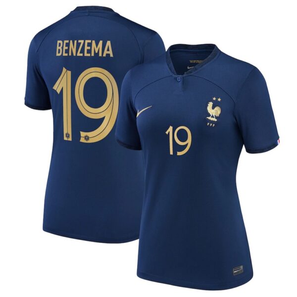 MAILLOT FRANCE FEMME DOMICILE BENZEMA 2022-2023