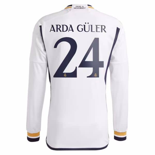 MAILLOT REAL MADRID DOMICILE MANCHES LONGUES ARDA GULER 2023-2024