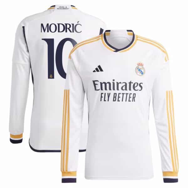 MAILLOT REAL MADRID DOMICILE MANCHES LONGUES MODRIC 2023-2024
