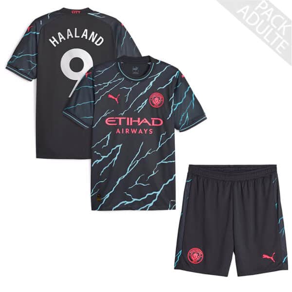 PACK MANCHESTER CITY THIRD HAALAND ADULTE 2023-2024