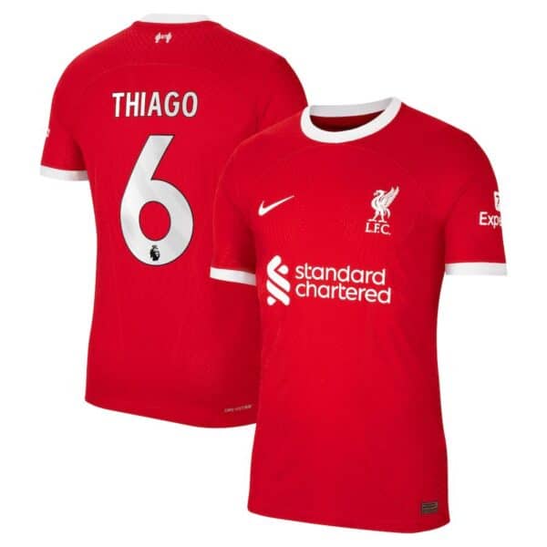 MAILLOT LIVERPOOL DOMICILE THIAGO ALCANTARA VERSION VAPOR MATCH 2023-2024