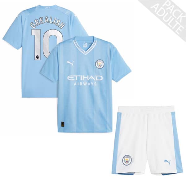 PACK MANCHESTER CITY DOMICILE GREALISH ADULTE 2023-2024