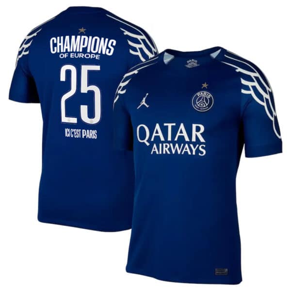 MAILLOT PSG 4TH 1 ETOILE FLOCAGE CHAMPION SAISON 2024-2025